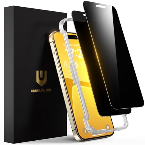 UNBREAKcable Privacy Screen Protector for iPhone 15 Pro, 2-Pack - size: iPhone 15 Pro