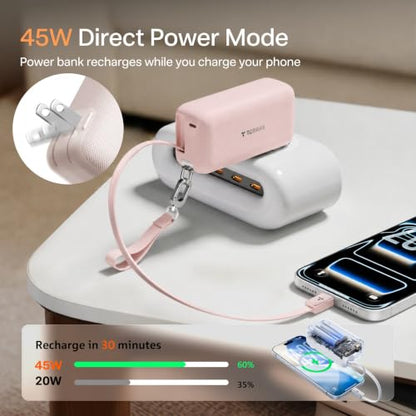 TORRAS PowerGo 3-in-1 45W Fast 10000mAh Power Bank for iPhone 18 Pro Max
