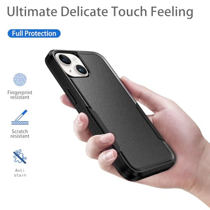 Designed for iPhone 15 Plus Case, Heavy Duty Protection Shockproof Dropproof Dustproof Anti-Scratch Phone Case Cover Protective Case, Black - size: for iPhone 15 Plus