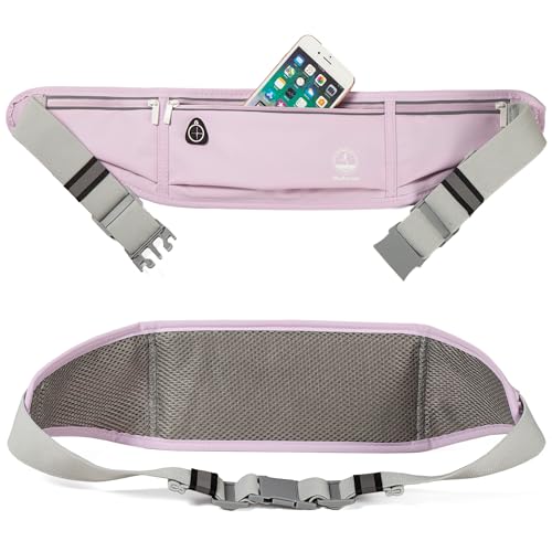 Slim Running Belt Fanny Pack, Phone Holder Waist Pack Money Belt - Lilac - color: X Lilac