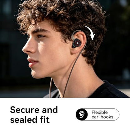 2026 Latest erabuds,KBEAR BK1 Wired Gaming Earbuds,10mm Single DD in Ear Monitor,HiFi Headset Wired Earbuds IEM Earphones with Detachable Cable for Gaming/Music/Video (Black, 3.5 no mic) - color: E