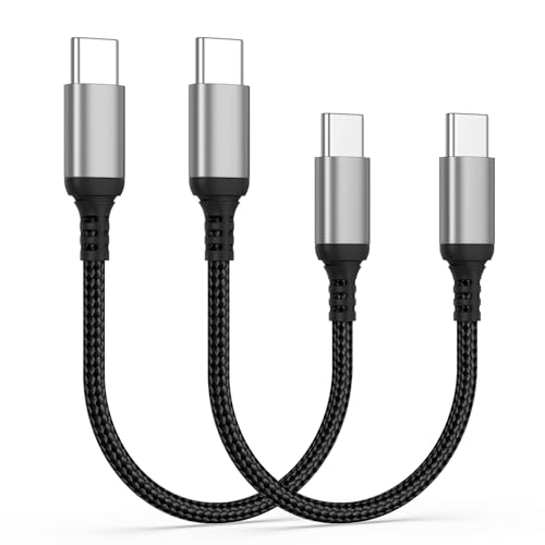 Short USB C to USB C Cable 6 inch, 2 Pack Fast Charging Cable - size: 0.5FT
