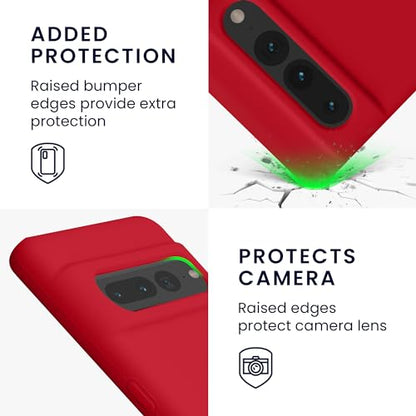 kwmobile Case Compatible with Google Pixel 7 Pro Case - TPU Silicone Phone Cover with Soft Finish - Sweet Cherry - color: Sweet Cherry, size: Pixel 7 Pro