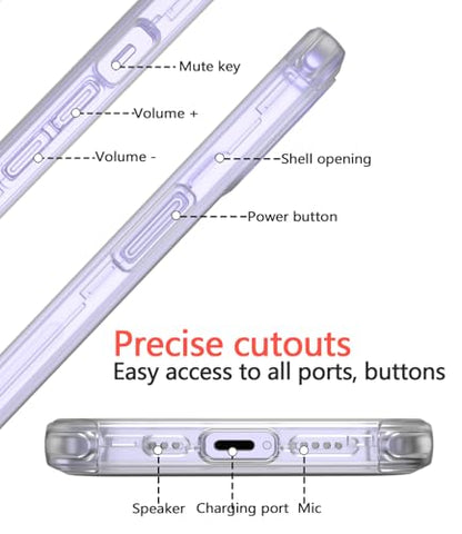 Diverbox for iPhone 13 Case [Shockproof] [Dropproof] [with Screen Protector ] 3in1 Heavy Duty Protection Phone Case Cover for Apple iPhone 13 (Clear) - color: Clear