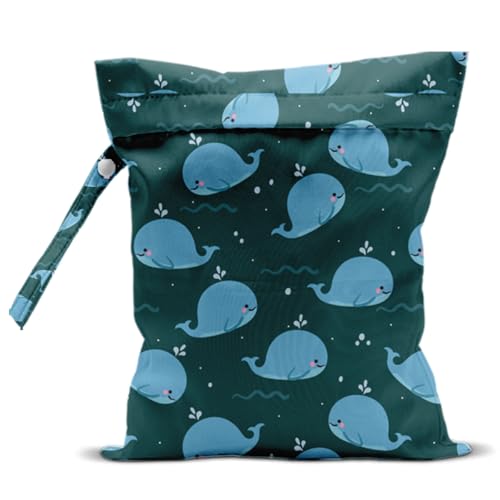 Bohemia Wet Dry Bags for Diaper Waterproof Swimsuit Washable Reusable Bag for Beach Diapers Dirty Yoga Gym Clothes Plant Gifts for Men Baby Friend Women - color: Fish3