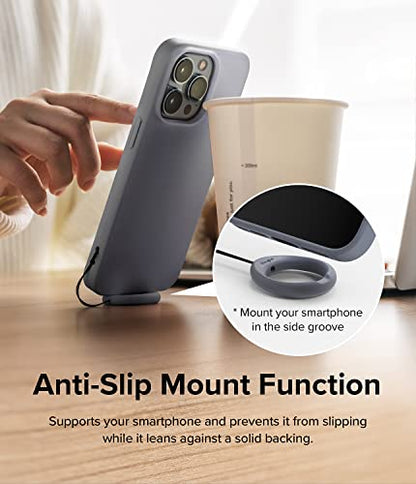 Ringke Camera and Phone Strap [Finger Ring Strap Black & Lavender Gray] - color: Black & Lavender Gray