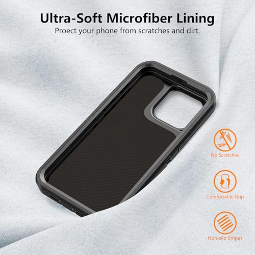 TUTUKII Magnetic for iPhone 13 Pro Max/12 Pro Max Case with Belt Clip Holster - size: iPhone 12 Pro Max & 13 Pro Max 6.7"