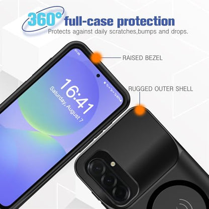 Battery Case for Galaxy A36/A56, 10000mAh High Capacity Portable Charger Case, Rechargeable Smart Battery Pack Compatible with Galaxy A36/A56 6.7 inch Charging, Support Wireless & Carplay - Black