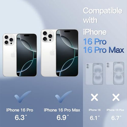 JETech Camera Lens Protector for iPhone 16 Pro/16 Pro Max, Silver, 1 Set - color: Silver