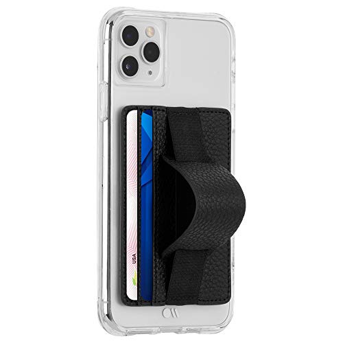 Case-Mate - Stick On Credit Card Wallet - Phone Holder - Loop Pockets - Ultra-Slim Card Holder - Finger Loop for Secure Hold - fit - Apple – iPhone – Samsung – Galaxy – Black - color: Black Loop