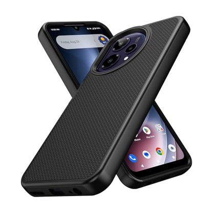 for Cricket Icon Plus 2026 (Plus Version Only) /AT&T Verge 2 Case with Tempered Glass Screen Protector,Dual Layer Heavy Duty Shockproof Protection (Black) - color: Black