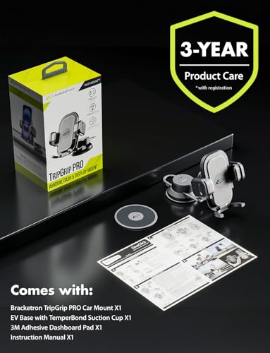 Bracketron TripGrip Pro Tesla Phone Holder, Suction Cup, 360° Rotation
