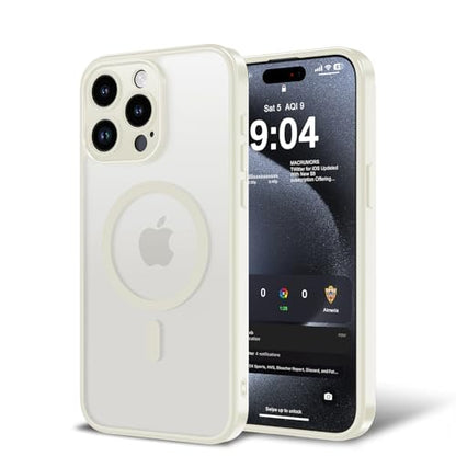 Magnetic Case for iPhone 13 Pro 6.1-Inch, [Compatible with Magsafe][Full Camera Protection] Ultra Slim Translucent Matte Shockproof Protection Phone Cover-Clear - color: White, size: iPhone 13 Pro