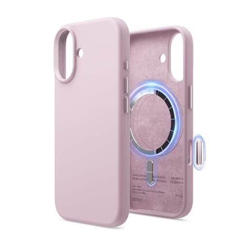 elago Premium Magnetic Silicone Case for iPhone 17 | Compatible with MagSafe, Liquid Silicone Material, Protection, Shockproof, Slim Phone (Light Lilac) - color: Light Lilac, size: iPhone 17