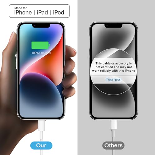 2+2Pack iPhone 17 16 15 Charger Fast Charging 20W Apple Charger &10ft Cable - color: White