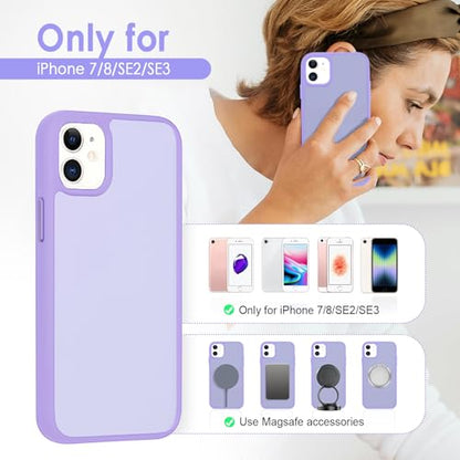 TENOC Phone Case Compatible with iPhone 11, Light Purple Case Translucent Protective Bumper Matte Hard Back Cover for 6.1 Inch - color: Light Purple, size: iPhone 11