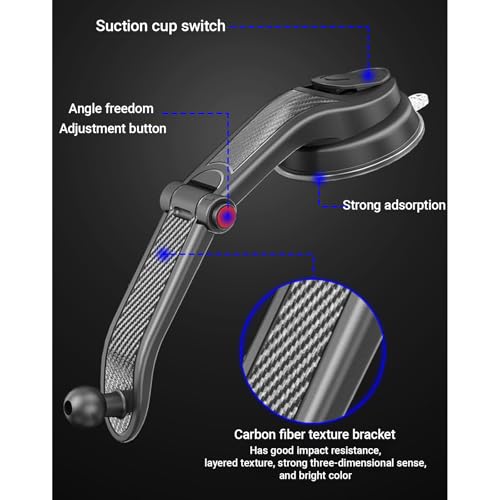 Suction Cup-Type Center Console Navigation Bracket, 360° Rotating Hands-Free Car Mobile Phone Mount, Automobile Cell Phone Holder Car for Dashboard Windshield Vent Fit for All Smartphones