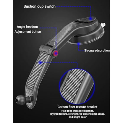 Suction Cup-Type Center Console Navigation Bracket, 360° Rotating Hands-Free Car Mobile Phone Mount, Automobile Cell Phone Holder Car for Dashboard Windshield Vent Fit for All Smartphones