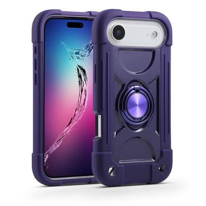 MARKILL Compatible with iPhone Air Case 6.5 Inch 2025 with 360 Degree Rotate Ring Stand, Military Grade Drop Protection Full Body Rugged Protective Case Kids - color: Deep Purple, size: iPhone Air 6.5"