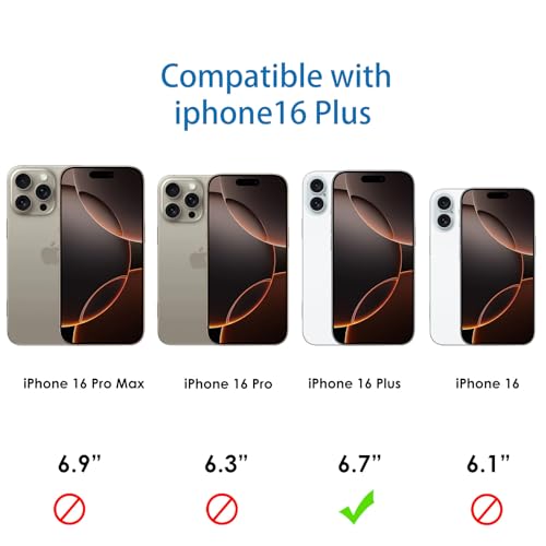 Ultra-Clear Hybrid Case Shockproof & Anti-Yellowing Phone Case | TPU + Acrylic Dual Protection | Slim Fit & Scratch-Resistant Design for iPhone 16 Plus - size: iphone 16 plus