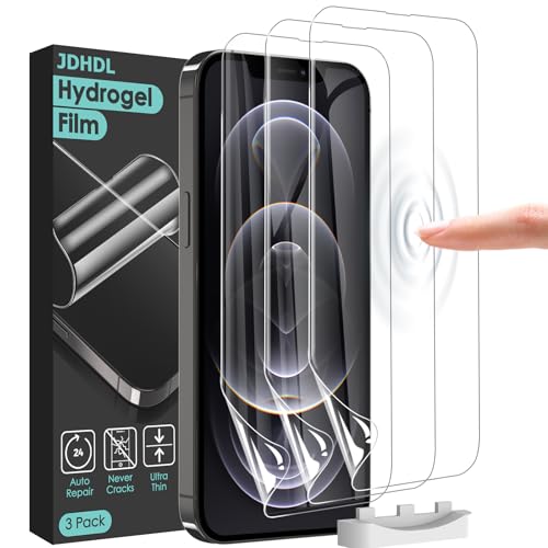 3 Pack Flexible Film Screen Protector for iPhone 12 Pro Max, Non-breakable Soft TPU Hydrogel Film for iPhone 12 Pro Max Screen Protector Film (NOT Glass) - size: iPhone 12 Pro Max