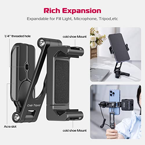 ULANZI Phone Tripod Mount 2 Cold Shoes & Arca Port