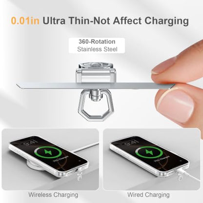 6PK 360°Rotate Phone Tether Tab &Stainless Steel Phone Lanyard Tab
