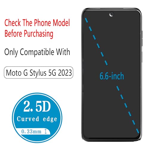 Screen Protector for Motorola Moto G Stylus 5G 2023 Tempered Glass - color: Clear-Moto G Stylus 2023