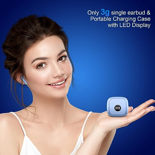Wireless Earbuds, Bluetooth Headphones 5.4, HiFi Stereo, In-Ear Earbuds - color: azure