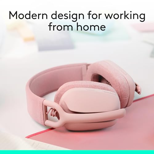 Logitech Zone Vibe 100 Lightweight Wireless Over Ear Headphones - Rose - color: Rose