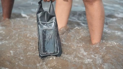 Drench 2L Waterproof Floating Phone Bag – IPX8 Dry Bag with Dual-Seal Protection, Touchscreen Window, Adjustable Strap & Roll-Top Closure – Waterproof Pouch for Boating, Kayaking & Beach Gear