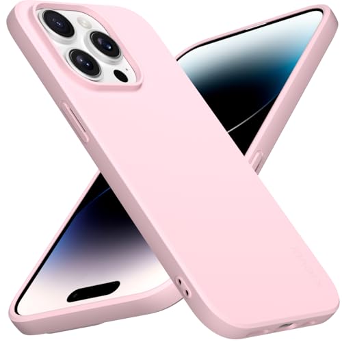 X-level for iPhone 14 Pro Max Case Ultra-Thin Silky Soft Touch Lightweight Phone Cover, Slim Fit Anti-Scratch Matte Finish Back Shockproof Cases for iPhone 14 Pro Max, Pink - color: Pink, size: iPhone 14 Pro Max