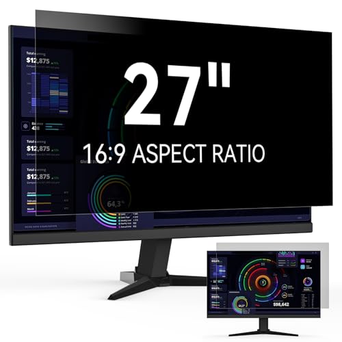 27 Inch Privacy Screen for Computer Monitor 16:9 Aspect Ratio - size: 27" (16:9)-1 pack