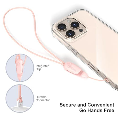 E-Tree 2 Pack Multi-Purpose Wrist Lanyard Hand Strap for Cell Phone Case Camera Airpods Keys Keychain Keys USB Flash Drive - color: Black & Pink