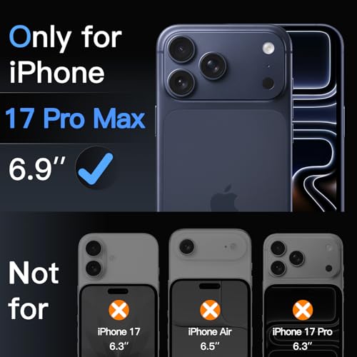 JETech Camera Lens Protector for iPhone 17 Pro Max, Clear, 3-Pack - size: iPhone 17 Pro Max