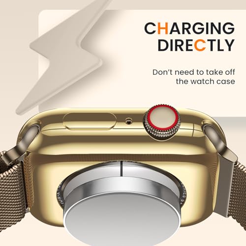 [2 Pack] Bumper Case for Apple Watch Series 11/10 42mm, Gold - color: Gold+Gold, size: 42 mm Series 11/10
