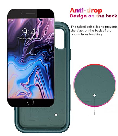 Diverbox for iPhone 8 Plus Case, iPhone 7 Plus Case [Shockproof] [Dropproof] [Dust-Proof],Heavy Duty Protection Phone Case Cover for Apple iPhone 8 Plus & 7 Plus (Dark Green) - color: Dark Green