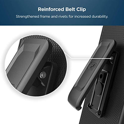 Encased DuraClip Designed for Samsung Galaxy S21 Belt Clip Case (2021) Slim Phone Cover with Holster - Black - size: S21