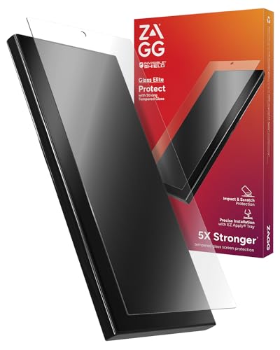 ZAGG InvisibleShield Glass Elite Samsung Galaxy S24 Ultra Screen Protector - Ultra-Strong Aluminosilicate, Enhanced Scratch Resistance, Recycled Materials, EZ Apply, Fingerprint and Smudge Resistant