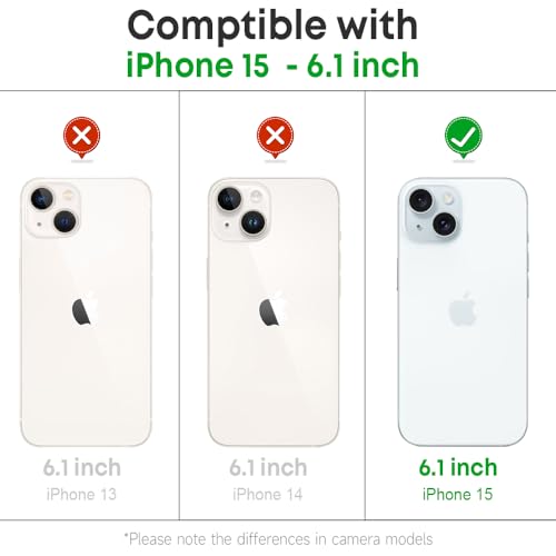 for iPhone 15 Clear Case Adjustable Shoulder Neck Lanyard Crossbody Strap Phone Cover Women Girls Soft Slim Thin Bumper Shockproof Protective Mobile Case for iPhone 15 - Black - size: for iPhone 15