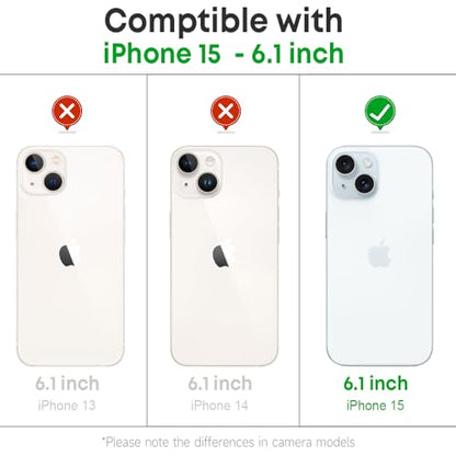 for iPhone 15 Clear Case Adjustable Shoulder Neck Lanyard Crossbody Strap Phone Cover Women Girls Soft Slim Thin Bumper Shockproof Protective Mobile Case for iPhone 15 - Black - size: for iPhone 15