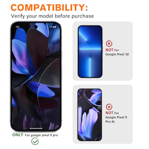 3 Pack for Google Pixel 9 Pro Camera Lens Protector - size: for Google Pixel 9 Pro