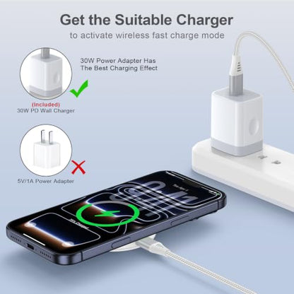 Super Fast Wireless Charger Pad Magnetic Charger for Samsung Galaxy S26 25W - color: White