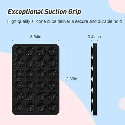 Magnetic Suction Phone Mount for MagSafe Case,Silicone Sticky (Black) - color: Black