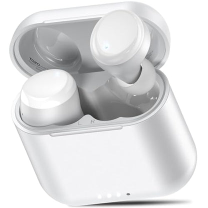 TOZO T6 Wireless Earbuds Bluetooth 5.3 Stereo Sound in Ear Headphones - color: White