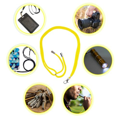 8 Packs Cell Phone Lanyards for Around The Neck,Adjustable Crossbody Phone Strap,Lanyard Phone Holder - color: Yellow