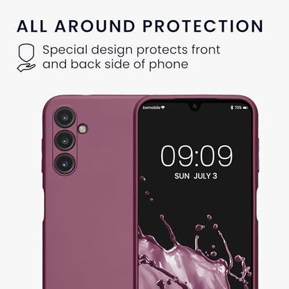 kwmobile Case Compatible with Samsung Galaxy A14 5G Case -Soft TPU Back Phone Cover - with Metallic Look - Metallic Lavender - color: Metallic Lavender, size: Galaxy A14 5G
