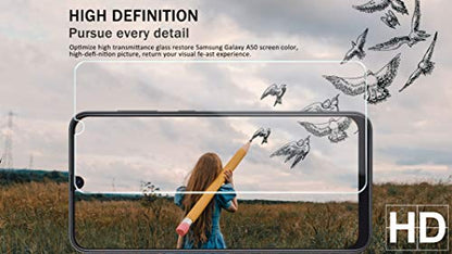 Galaxy A50/A30/A20 Screen Protector, [2 Pack] HD-Clear Tempered Glass Screen Protector [9H Hardness][Bubble-Free][3D Glass] Screen Protector Glass For Samsung Galaxy A50/A30/A20 - size: Galaxy A50/A30/A20