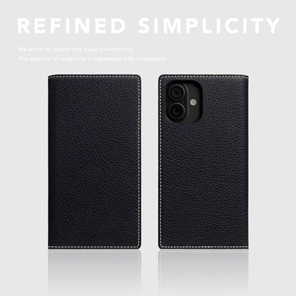 SLG D8 Full Grain Leather Wallet Case for iPhone 16 - [2-in-1] Handcrafted Detachable Diary Style with Magnetic MagSafe Back Cover, Gift Box Included (Black Blue) - color: [D8 Full Grain] Black Blue, size: iPhone 16