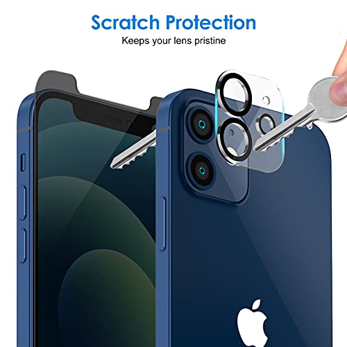 JETech Privacy Screen Protector for iPhone 12, 2+2 Pack - size: iPhone 12